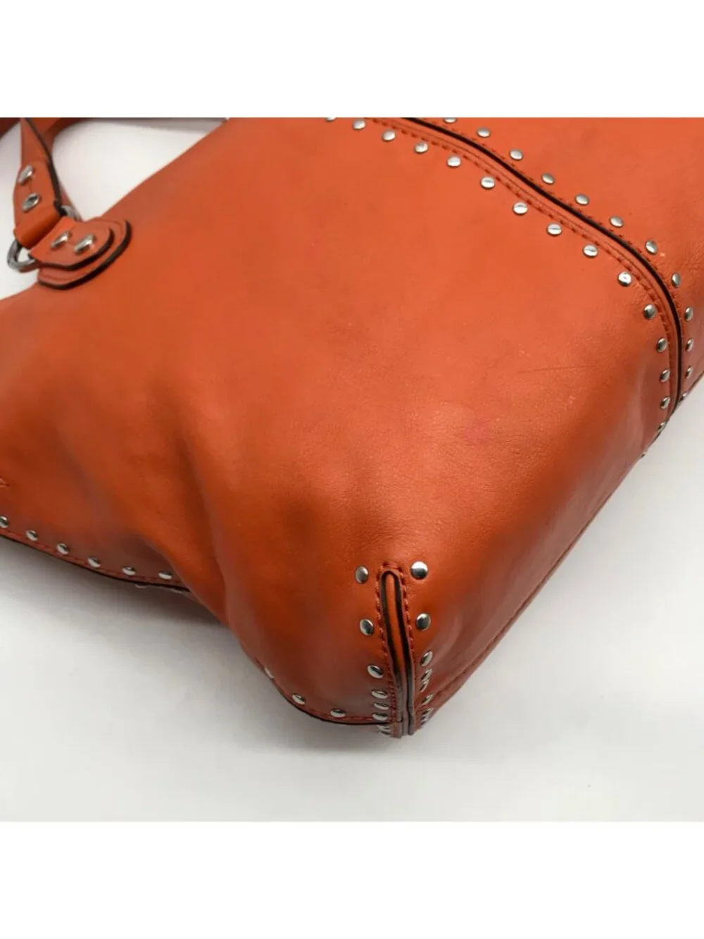 Michael Kors Tangerine Leather Astor Chain Convertible Satchel Bag